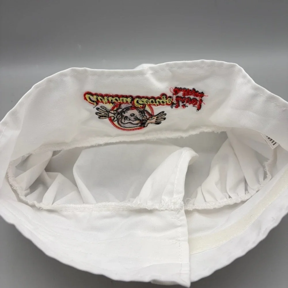 Curious George Live! Chef Hat Kids OS White Embroidered Costume Play Accessory